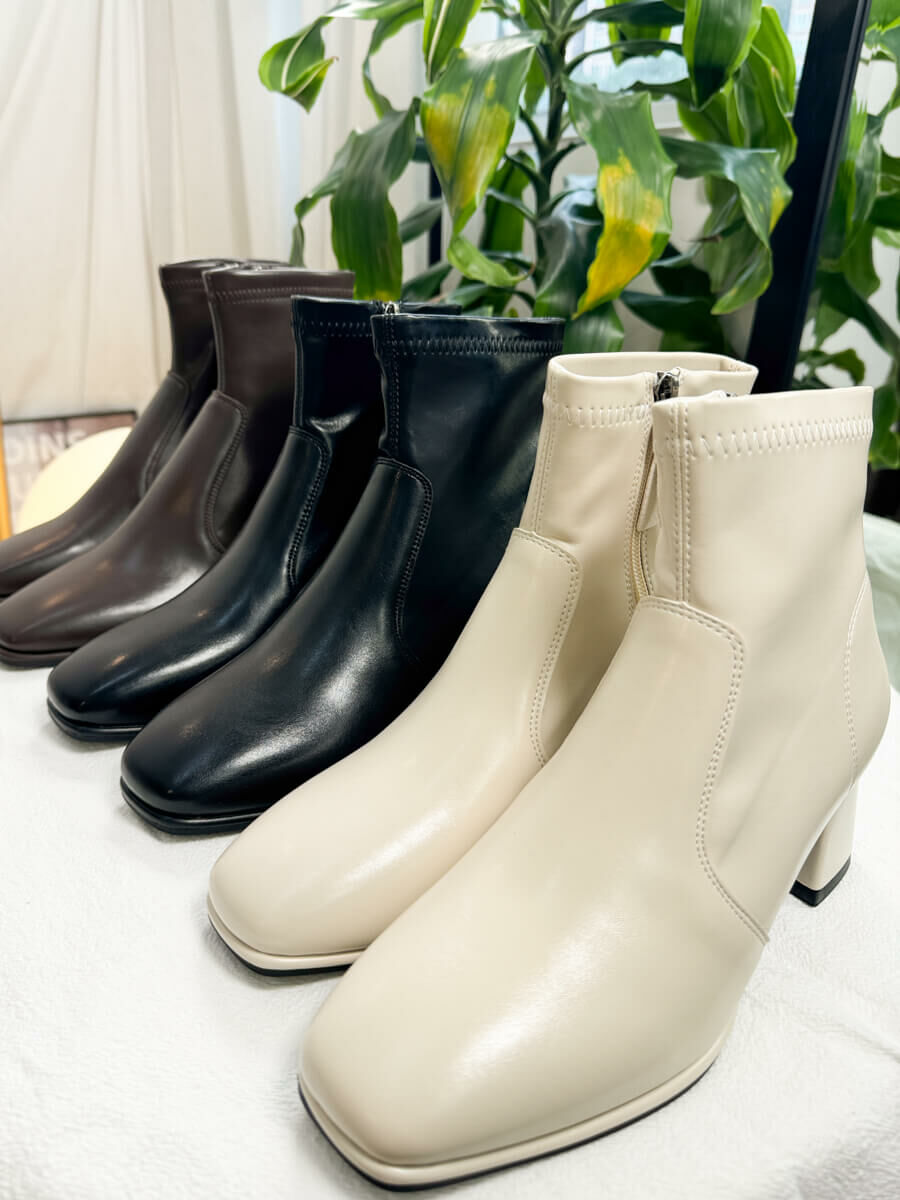 內側拉鏈 高踭短BOOTS【2417-1037】