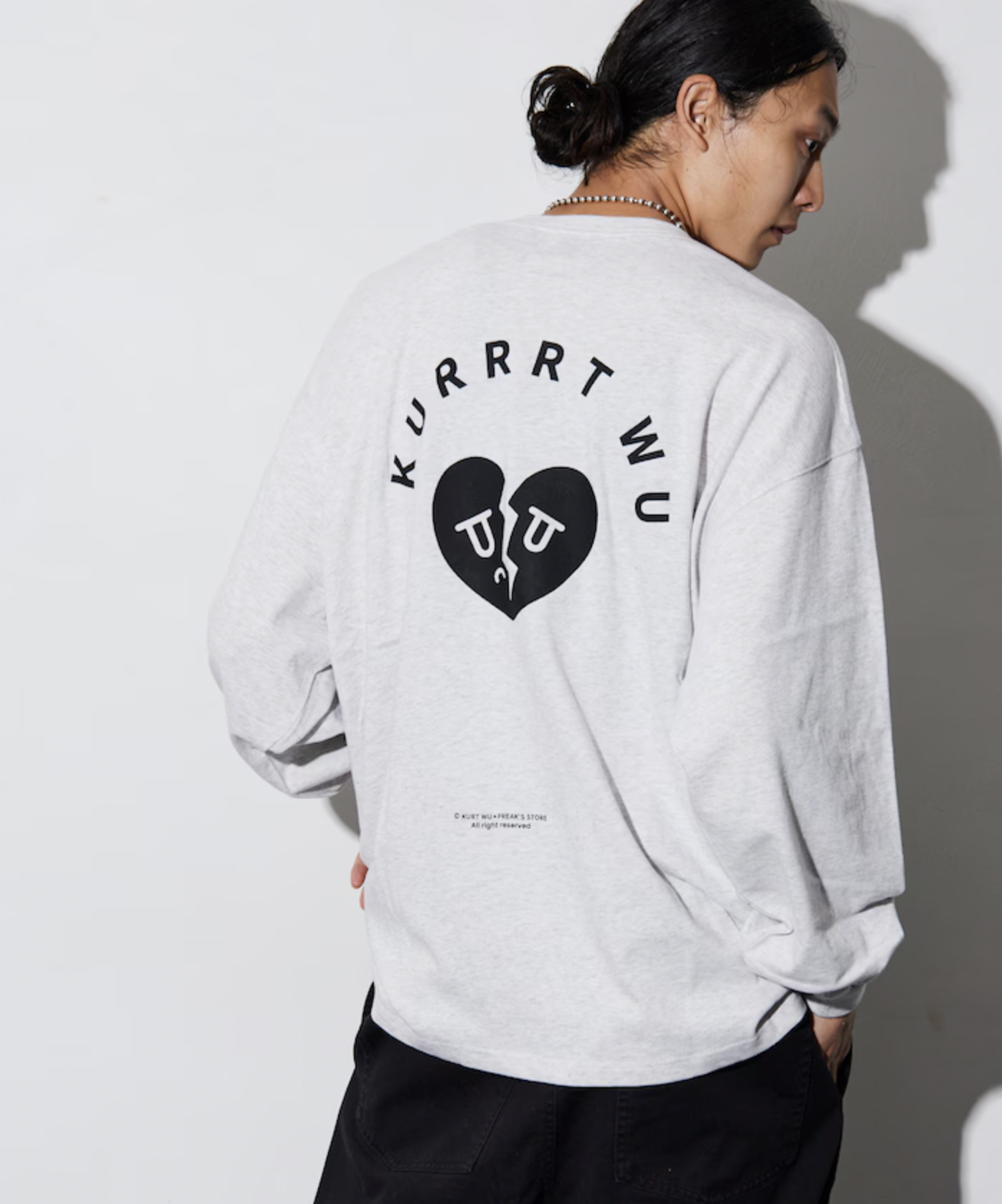 【代購】Freak's Store x Kurt Wu Two Side Broken Heart 印花薄長 3色