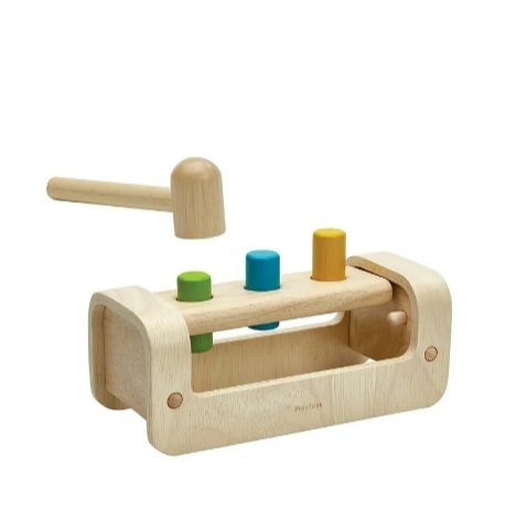 【樂森藥局】Plantoys 原木感統玩具 翻轉敲敲樂 5397