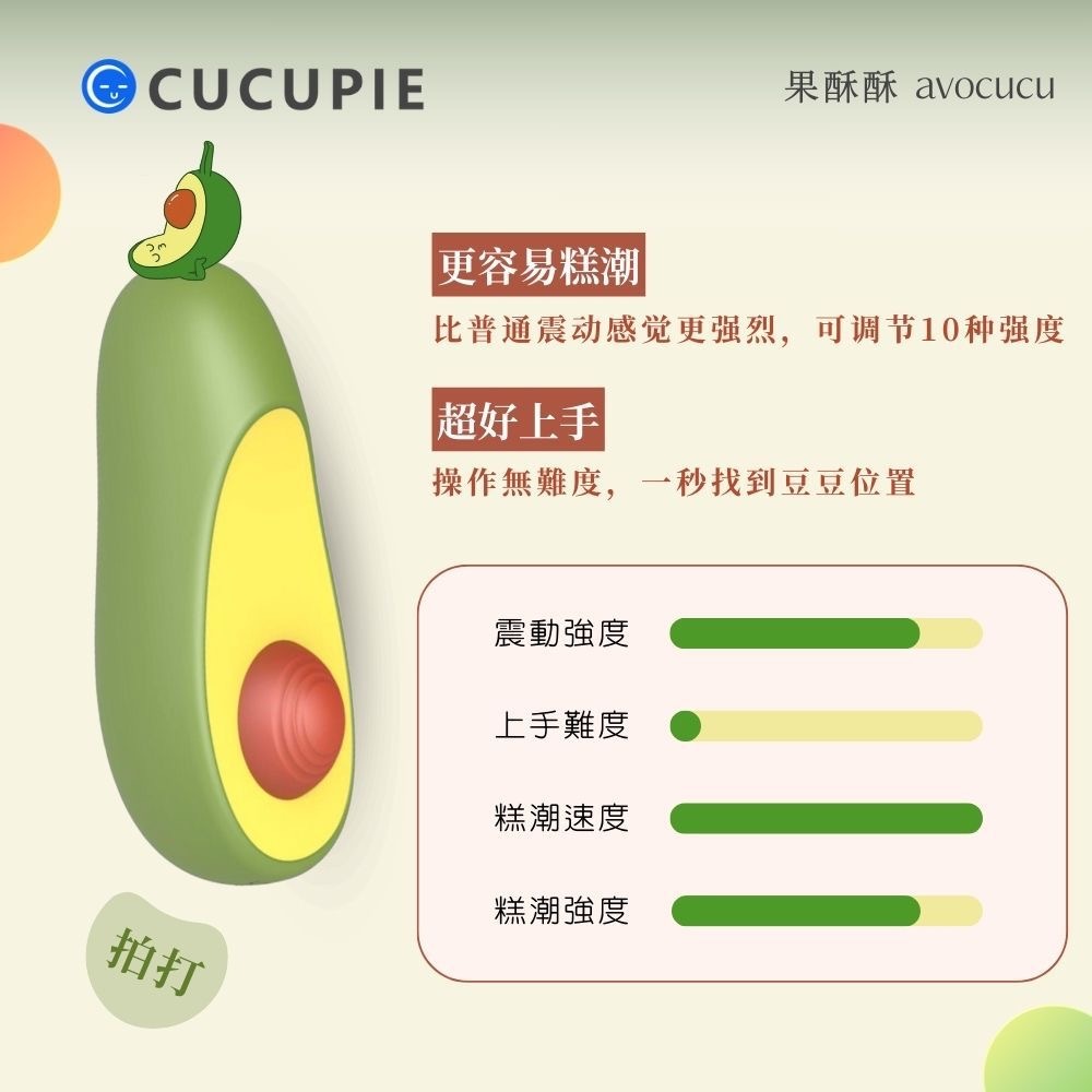 CUCUPIE - 果酥酥 avocucu 牛油果拍拍震蛋