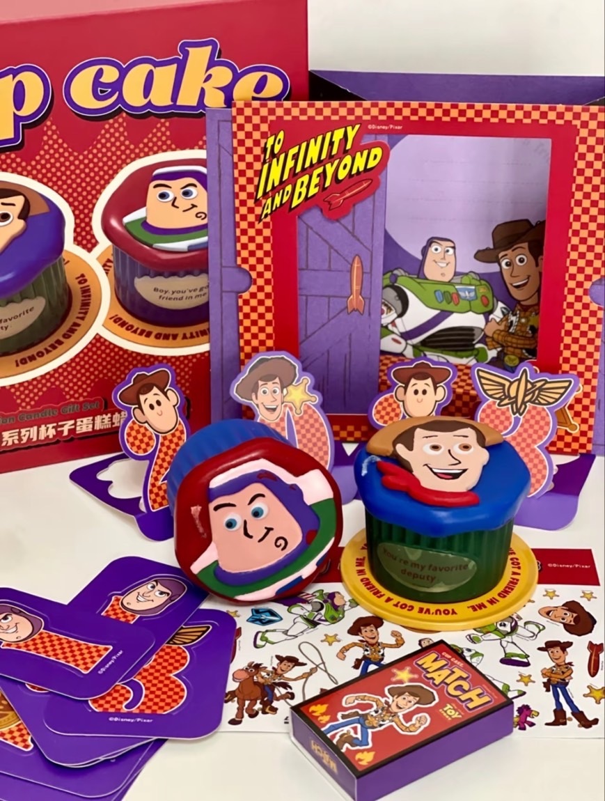 正版授權 馬克圖布 x Disney/迪士尼 聯名IP 巴斯光年 胡迪 椰子蠟 蛋糕香薰禮盒 擺件 香薰蠟燭 兩個裝
