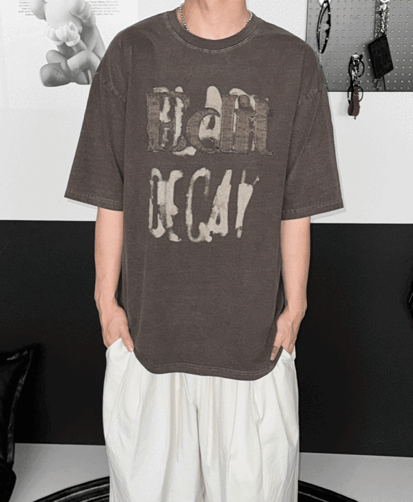 原始着色短袖T恤