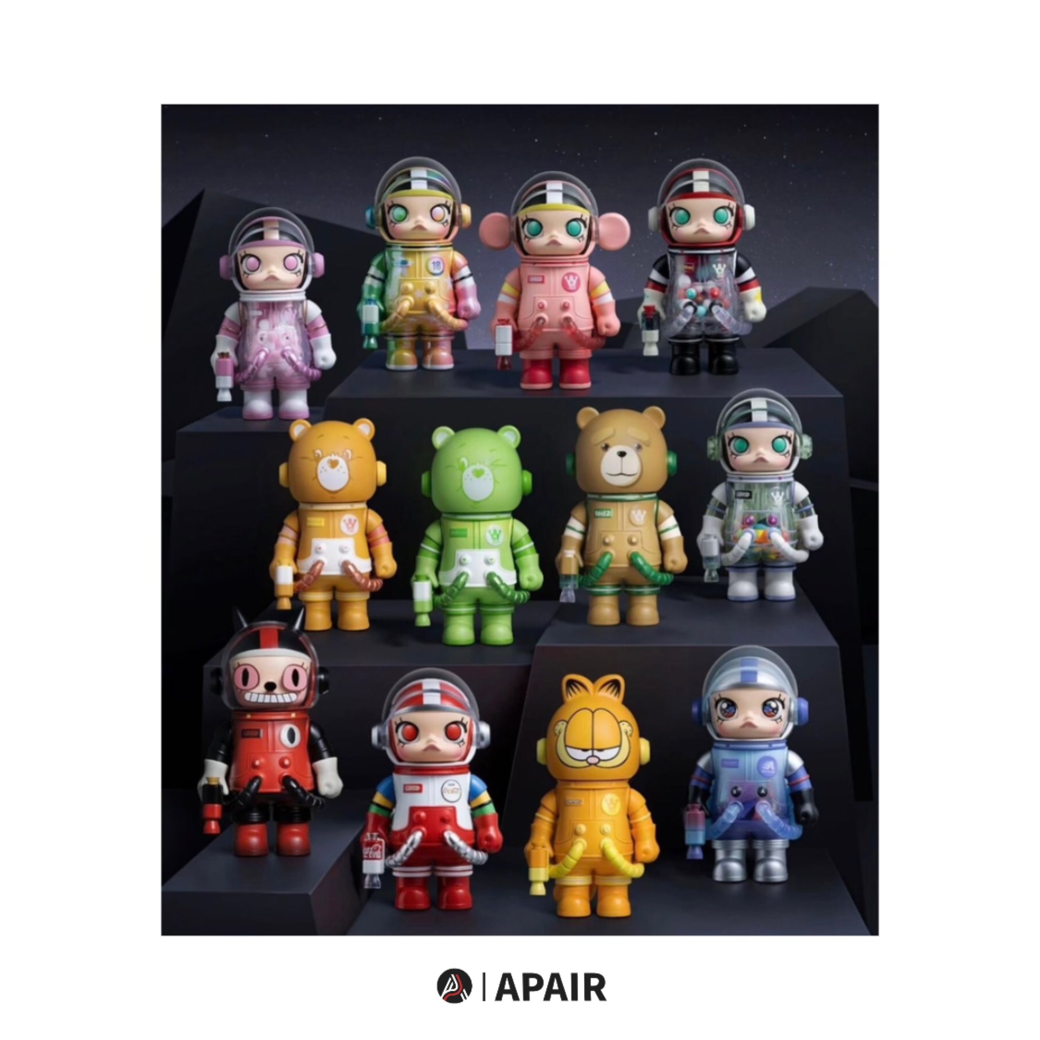 【APAIR】預購 泡泡瑪特 Pop mart Molly mega space 3.0 100% 盲盒 9普款+3隱藏款 一中盒