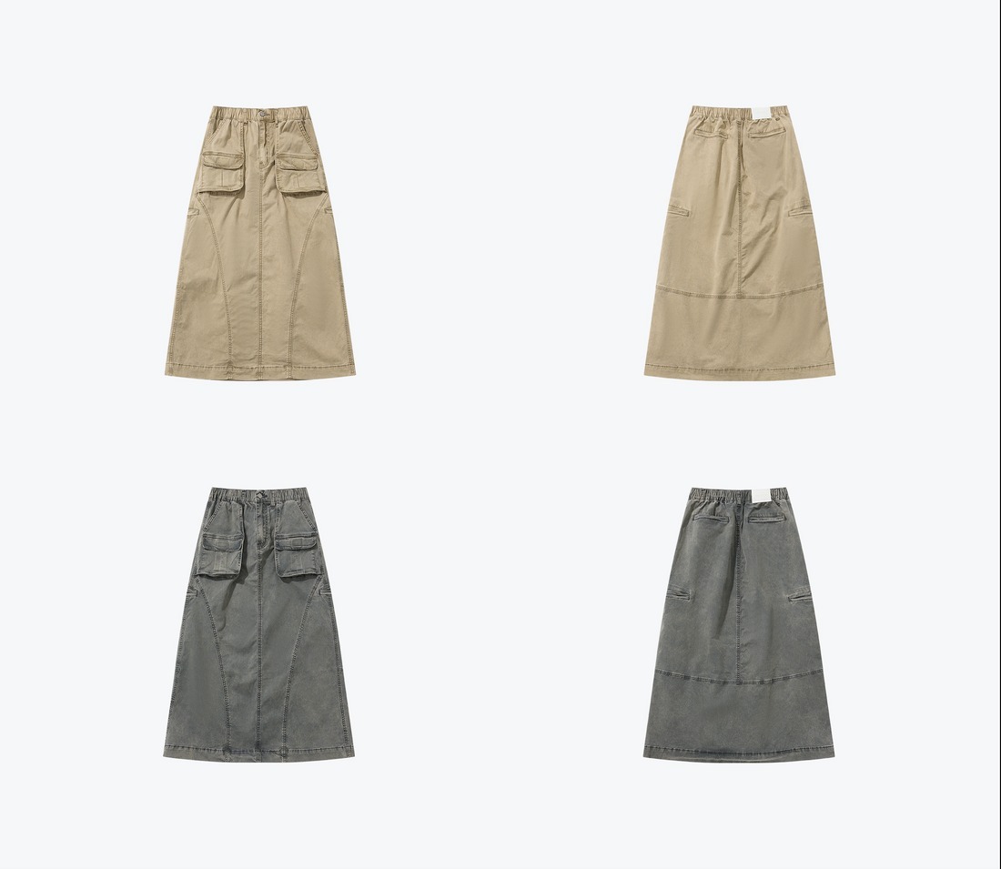 SENSE Washed Side Piping Full Skirts