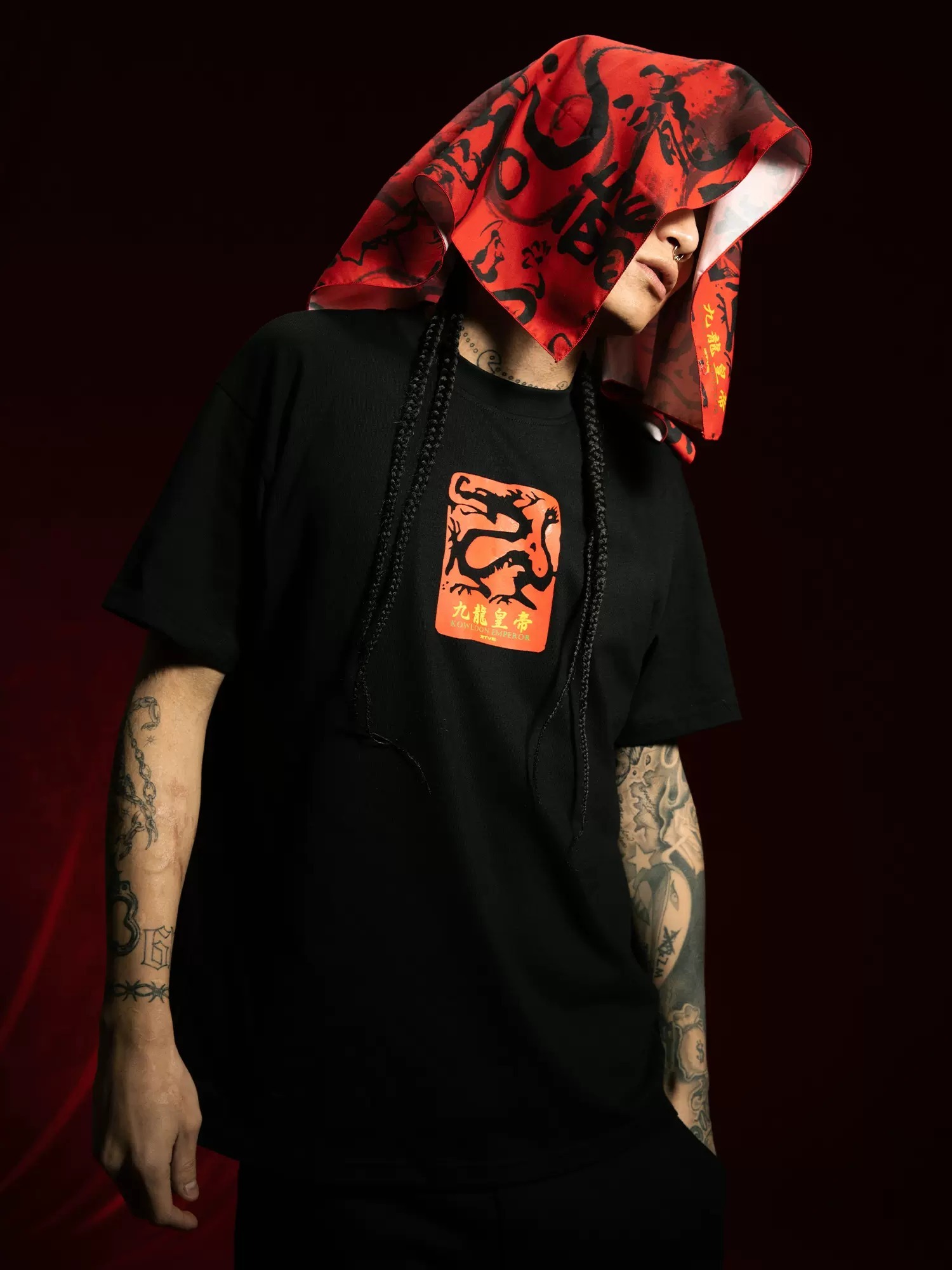 RTVG 九龍皇帝龍年限定款 飛龍印花 黑色短袖 T