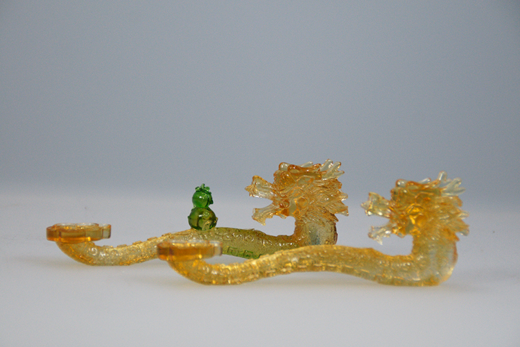 鹿港窯禮品館 招財納福 居家必備琉璃龍如意