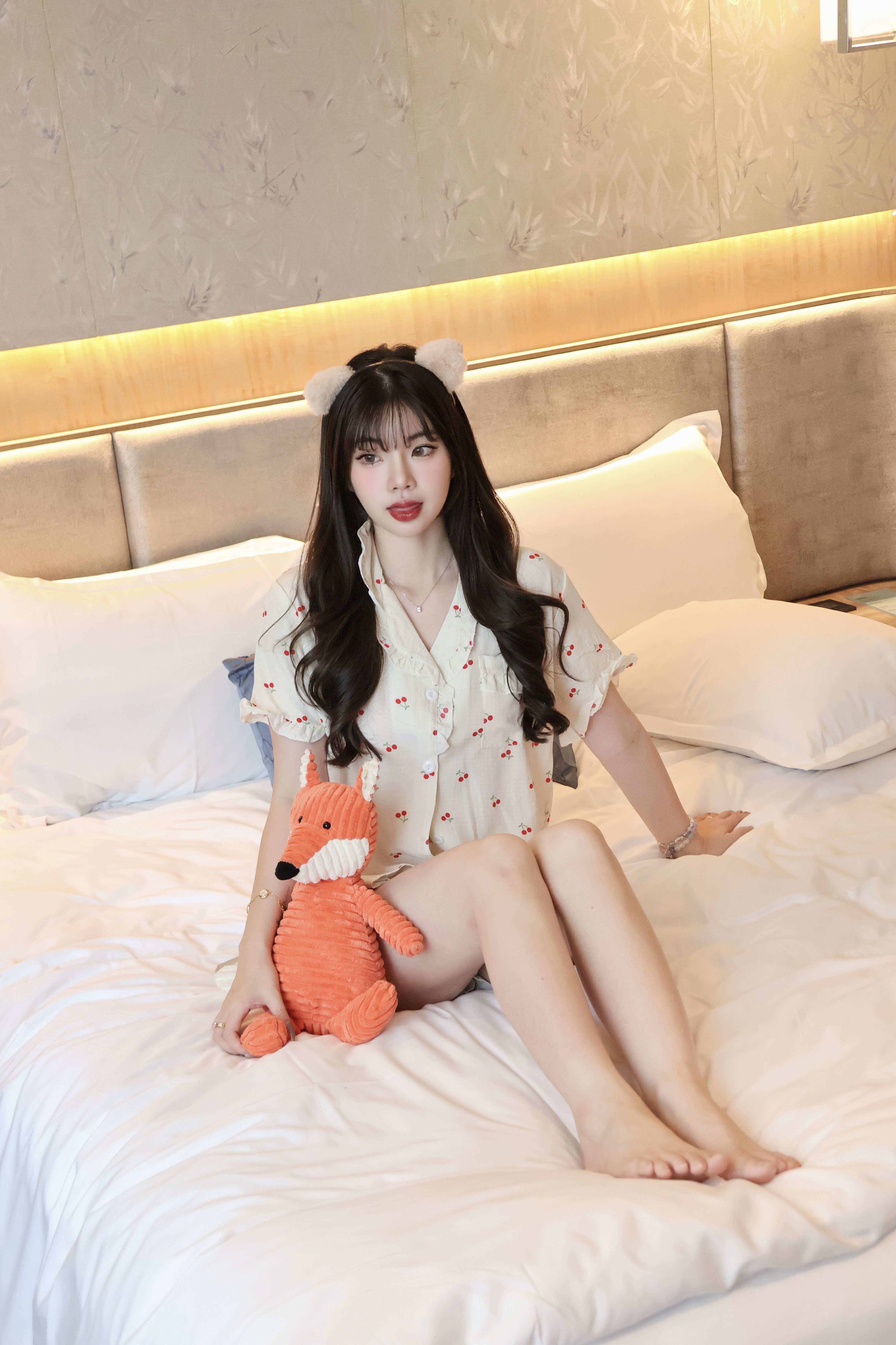 口愛泡泡袖櫻桃睡衣🍒