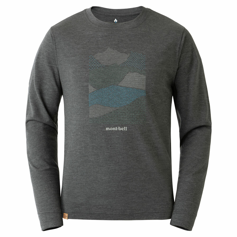 montbell: 美利奴羊毛 Merino Wool Plus Light Long Sleeve T Men's Mountain Collage