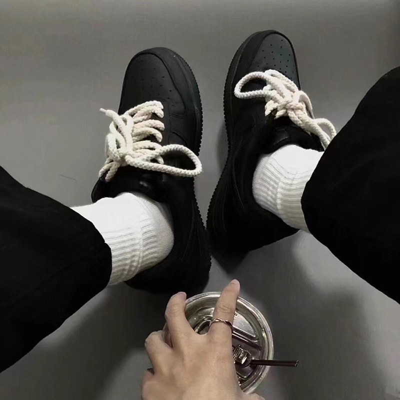 麻繩鞋帶 TS風 聯名既視感 NIKE AIR FORCE DUNK 麻花 麻繩 鞋帶 120cm 140CM 160cm 黑色 米白 白色