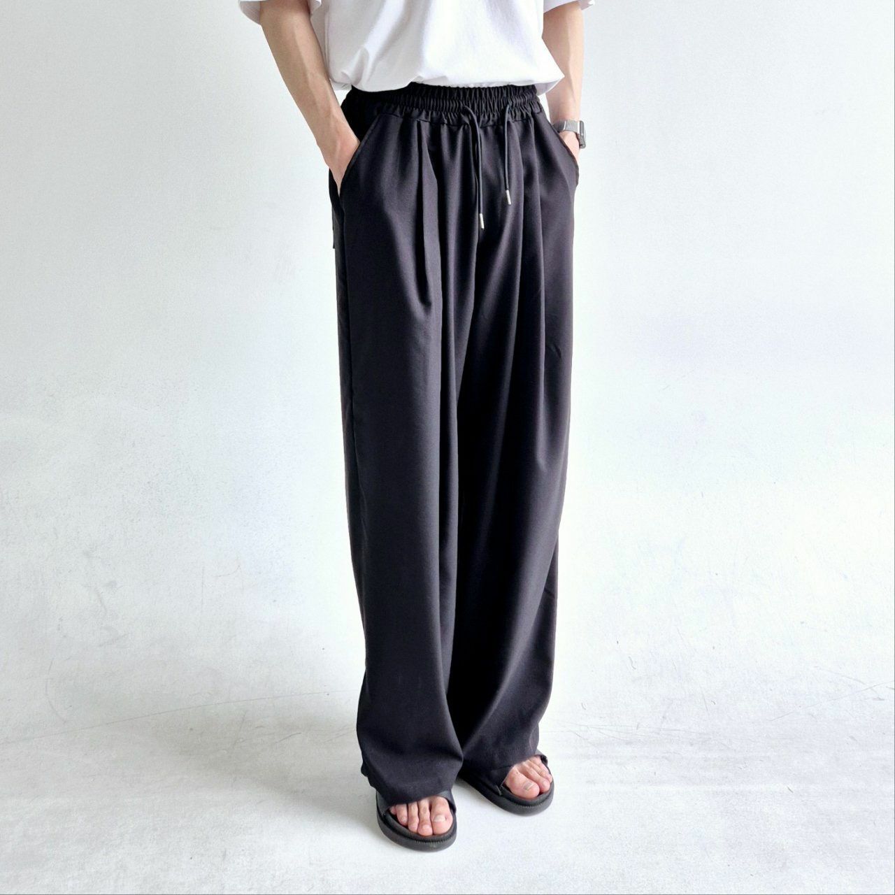 淨色鬆身西褲 And Liberty-034P