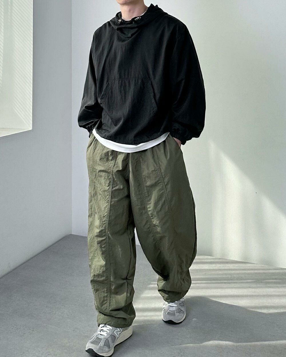 淨色可束腳鬆身褲 COSTES-017P