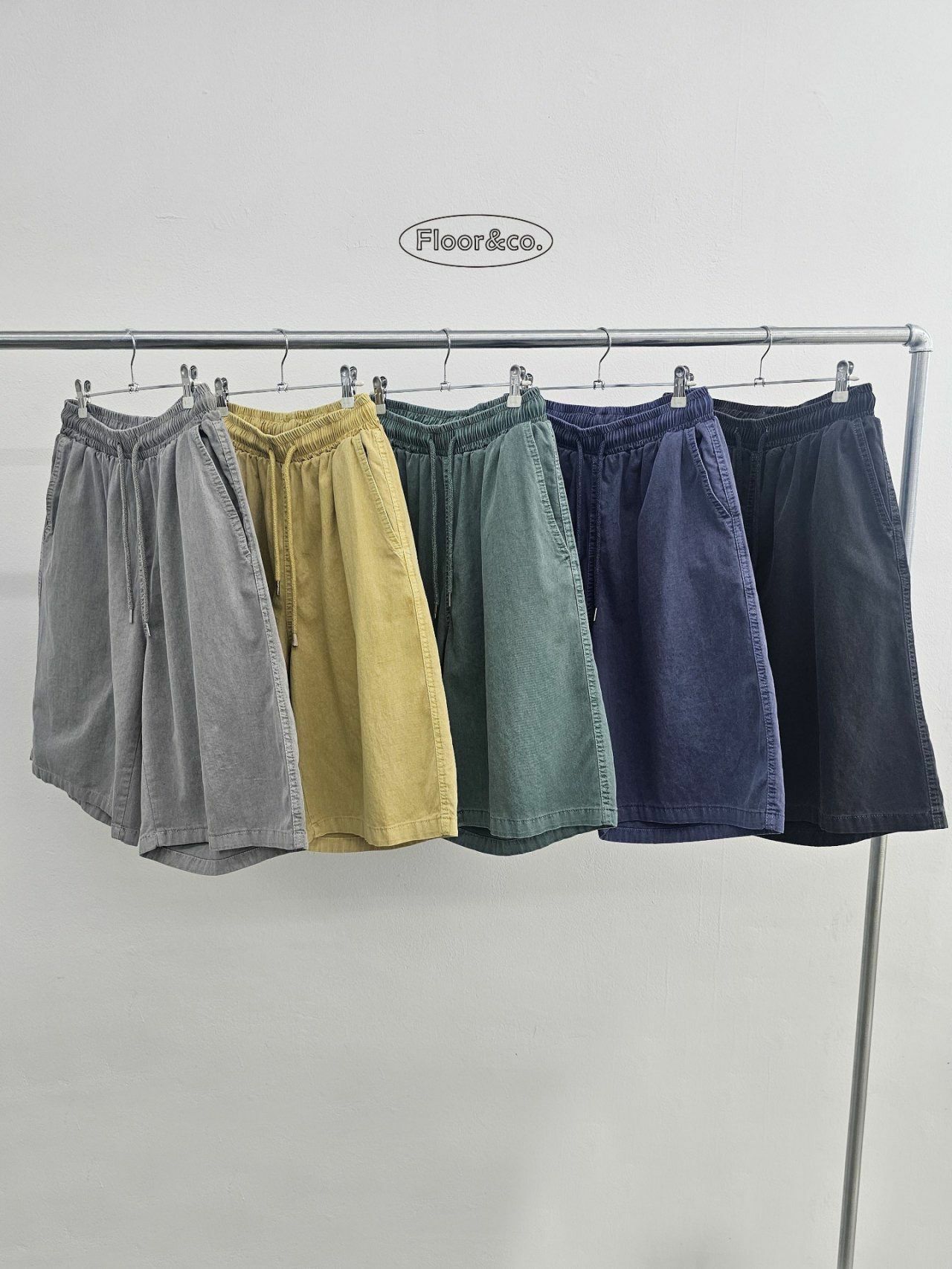 洗水淨色短褲 Floor&co-019P