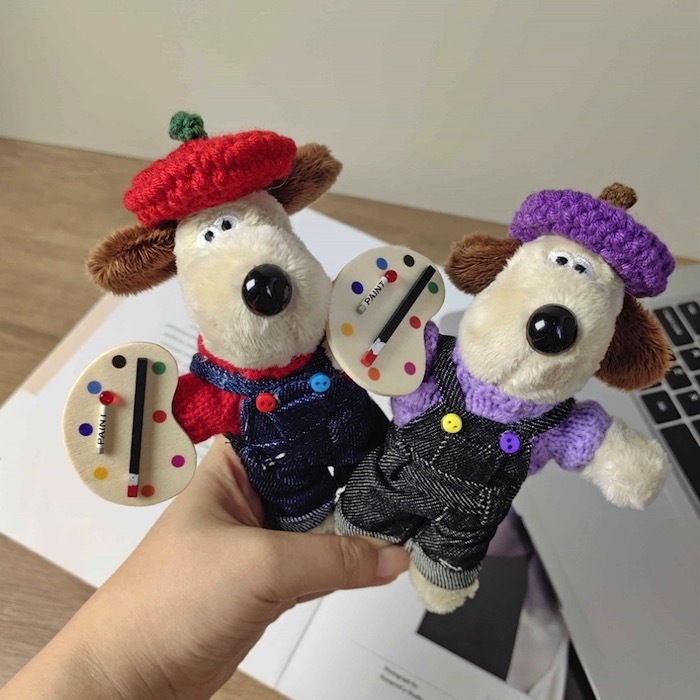 《81576》🎨調色盤畫家款掌門狗阿高吊飾