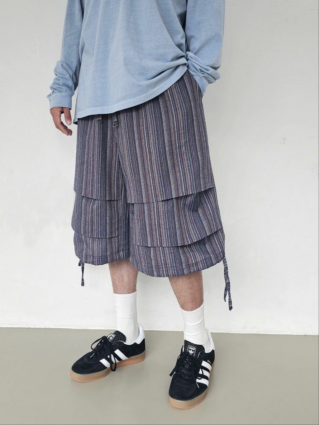 直紋短褲 Floor&co-020P