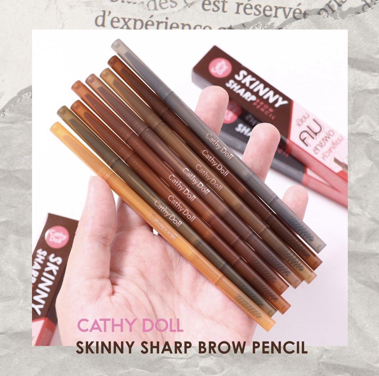 Cathy Doll Skinny Sharp Brown Pencil