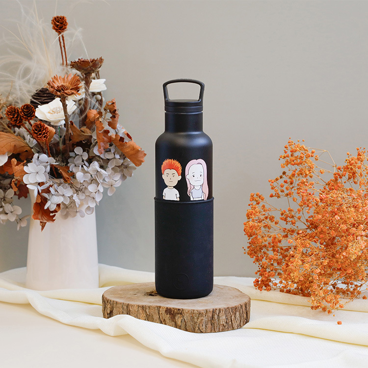 客製似顏繪| 5900ml 保溫瓶| 黑/白瓶系列