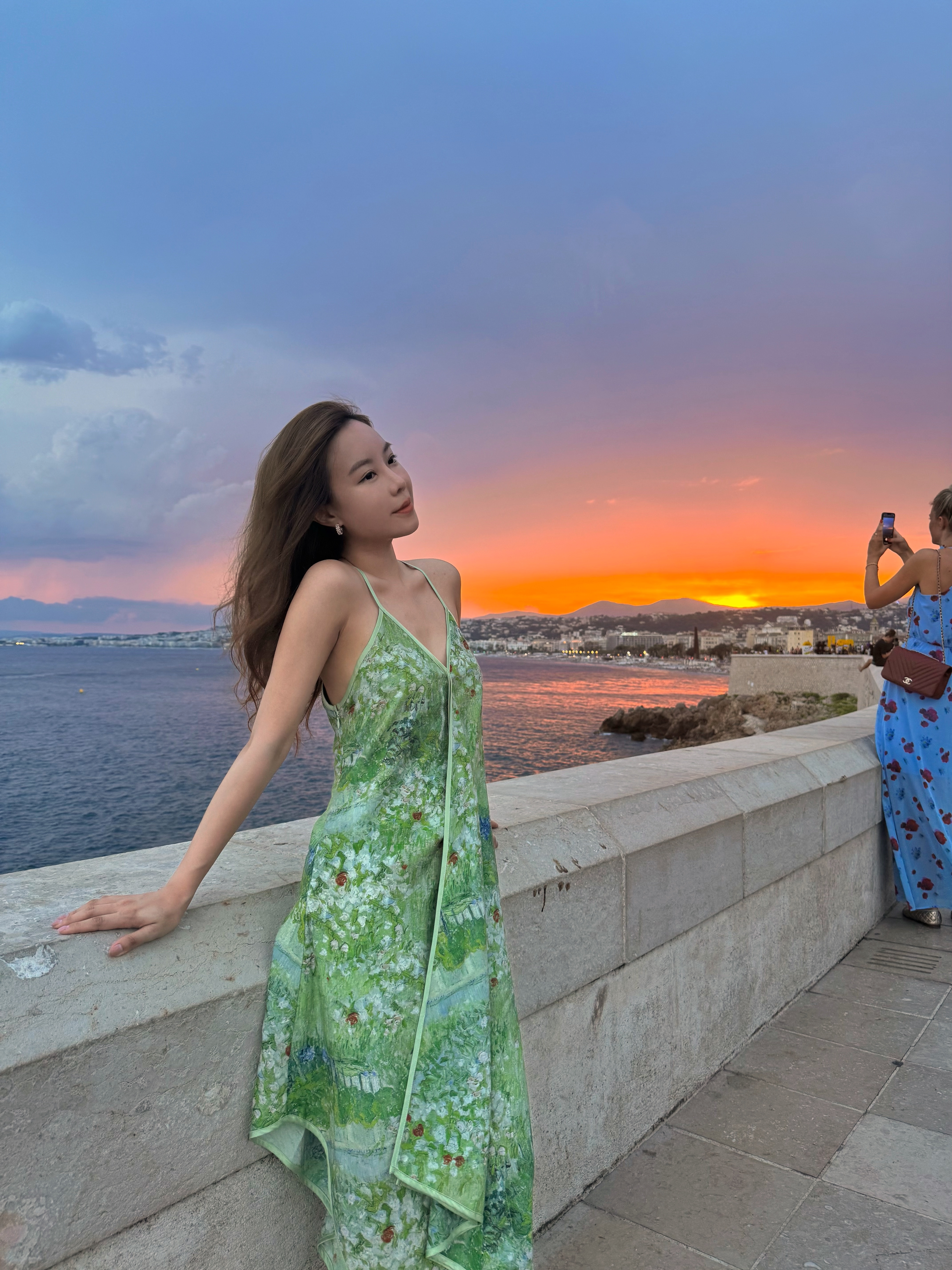 Painting 油畫 浪漫雪紡不規則洋裝