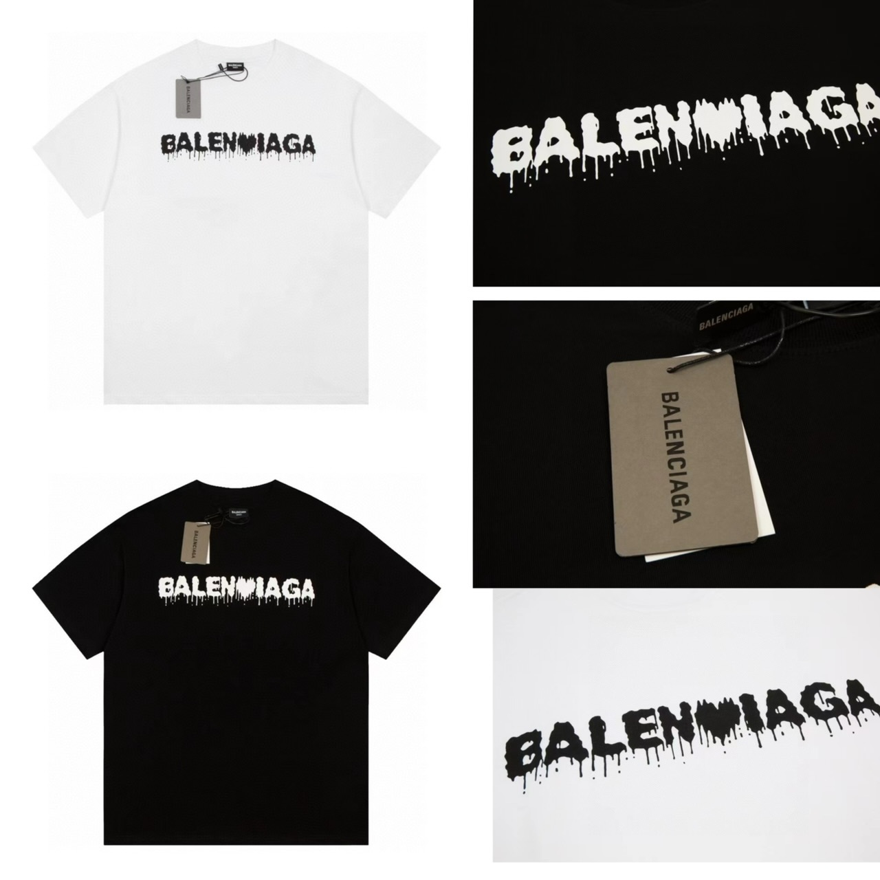 Bal*enciaga 溶解字母Logo Tee -2401267