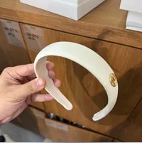 [S] MARITHE CIRCLE LOGO SATIN HAIR BAND,IVORY, 1MG24CAC101IVR (SMR119)