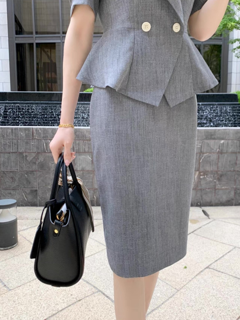 Jasmine 溫柔花瓣西裝裙 [ 4色 / S,M,L ]