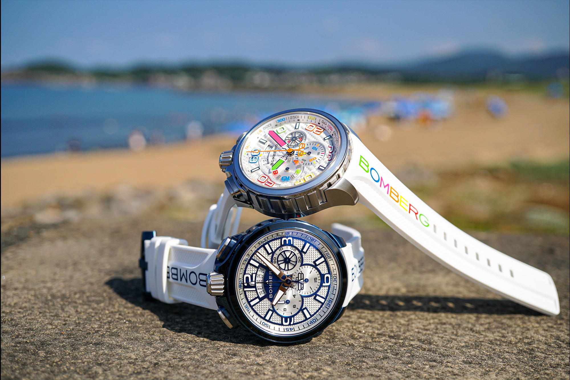 熱情夏日腕錶推薦 BOMBERG推出兩款BOLT-68夏季新作 普魯士藍計時碼錶及炫彩計時碼錶