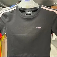 [S] NERDY W'S BASIC NY CROPPED S/S T-SHIRT,BLACK, PNEU24ST150104 (SN452)