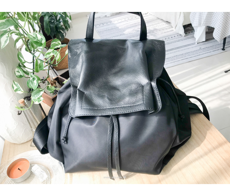 真皮 X 尼龍 輕便背囊【1918-1005】【不設退換】