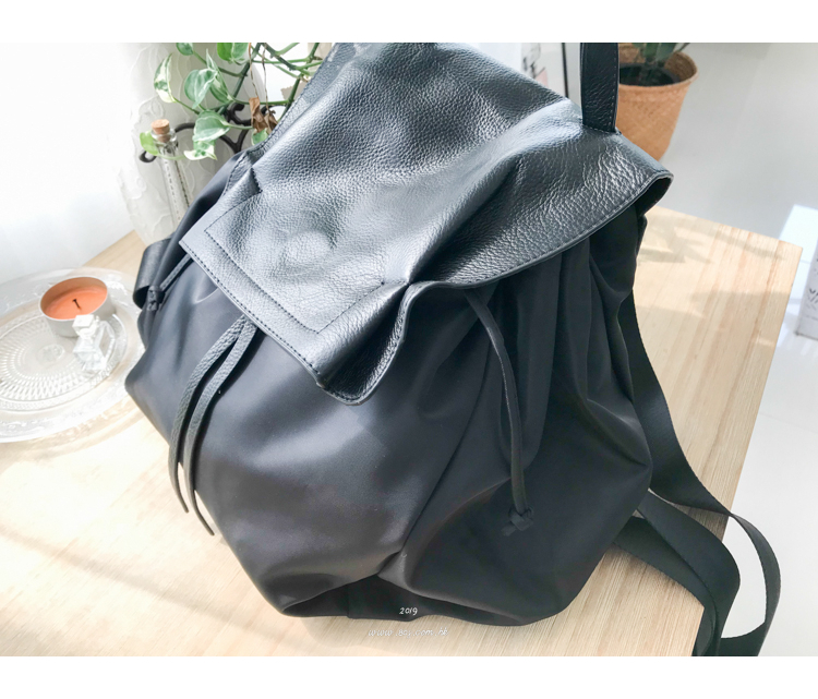 真皮 X 尼龍 輕便背囊【1918-1005】【不設退換】