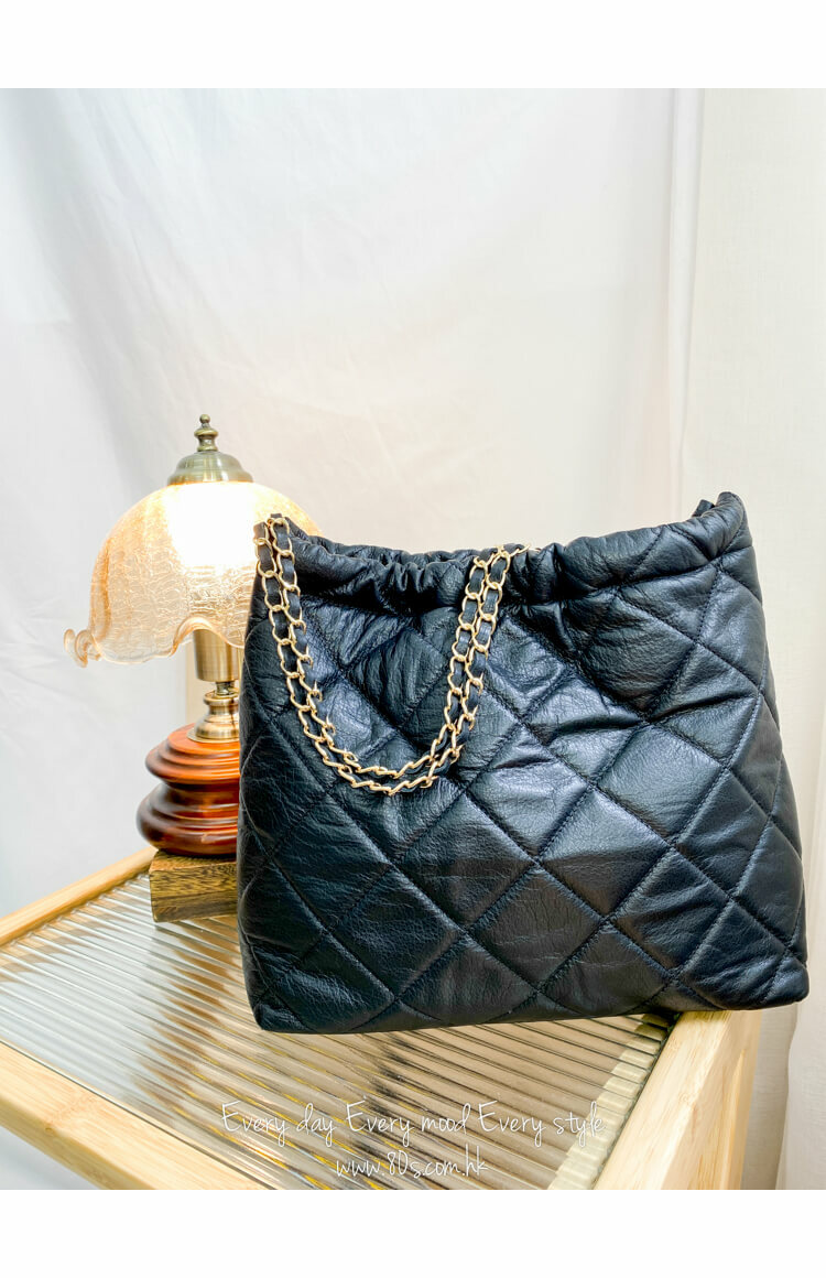 金鏈帶 ‧ 菱格真皮SHOULDER BAG【2218-1014】【不設退換】