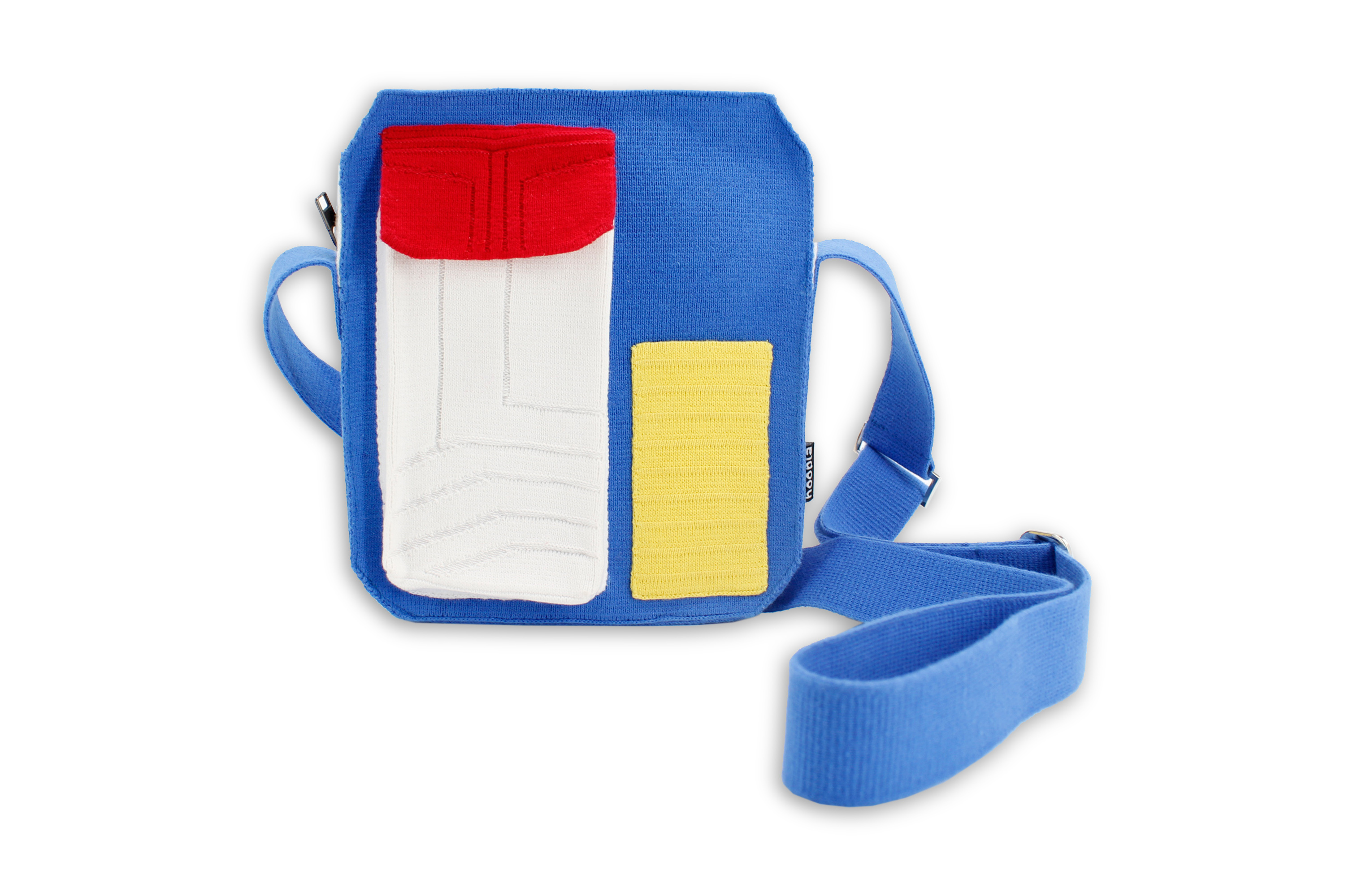 中性撞色斜孭袋