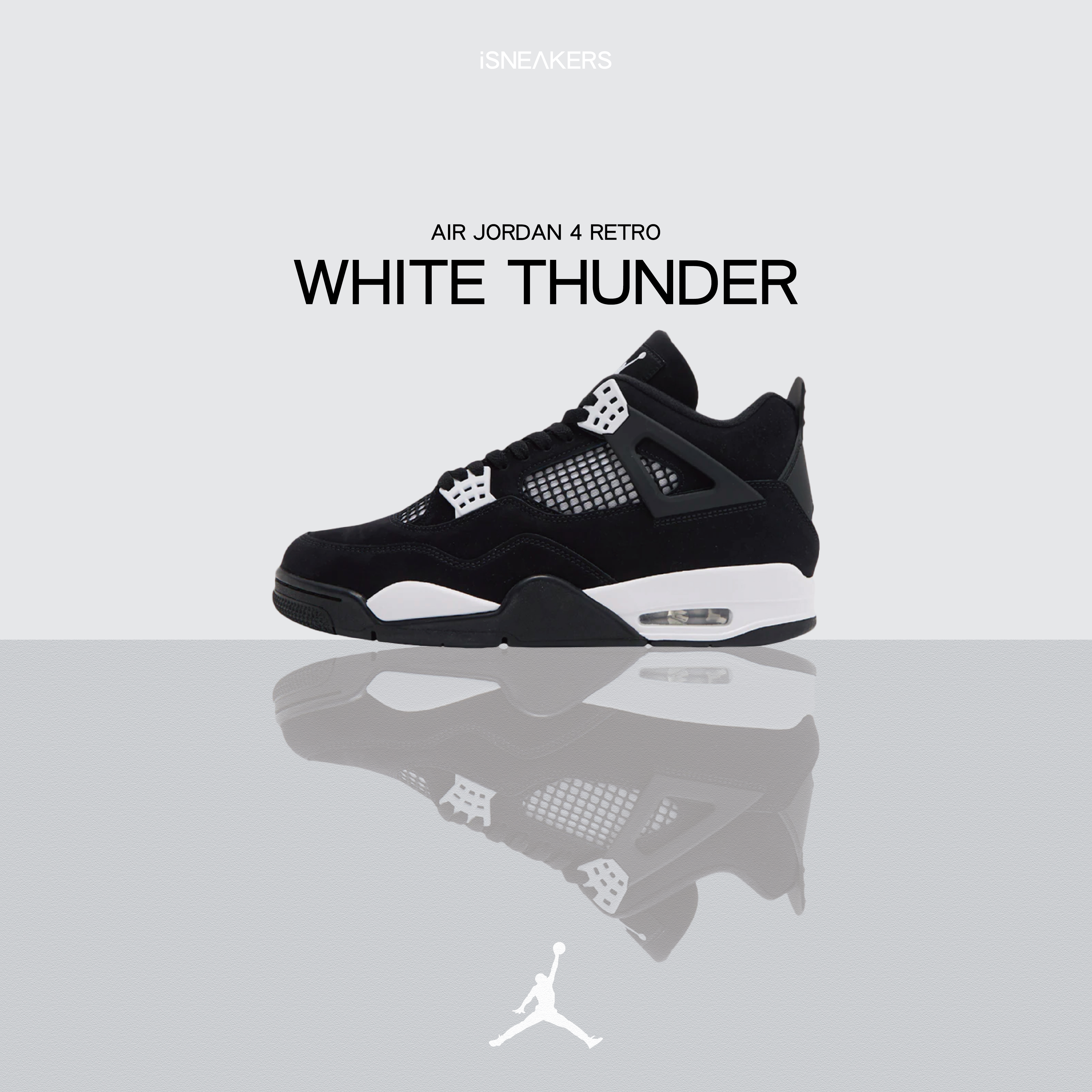 iSNEAKERS｜Air Jordan 4 Retro "White Thunder" 白雷神 閃電 FQ8138-001