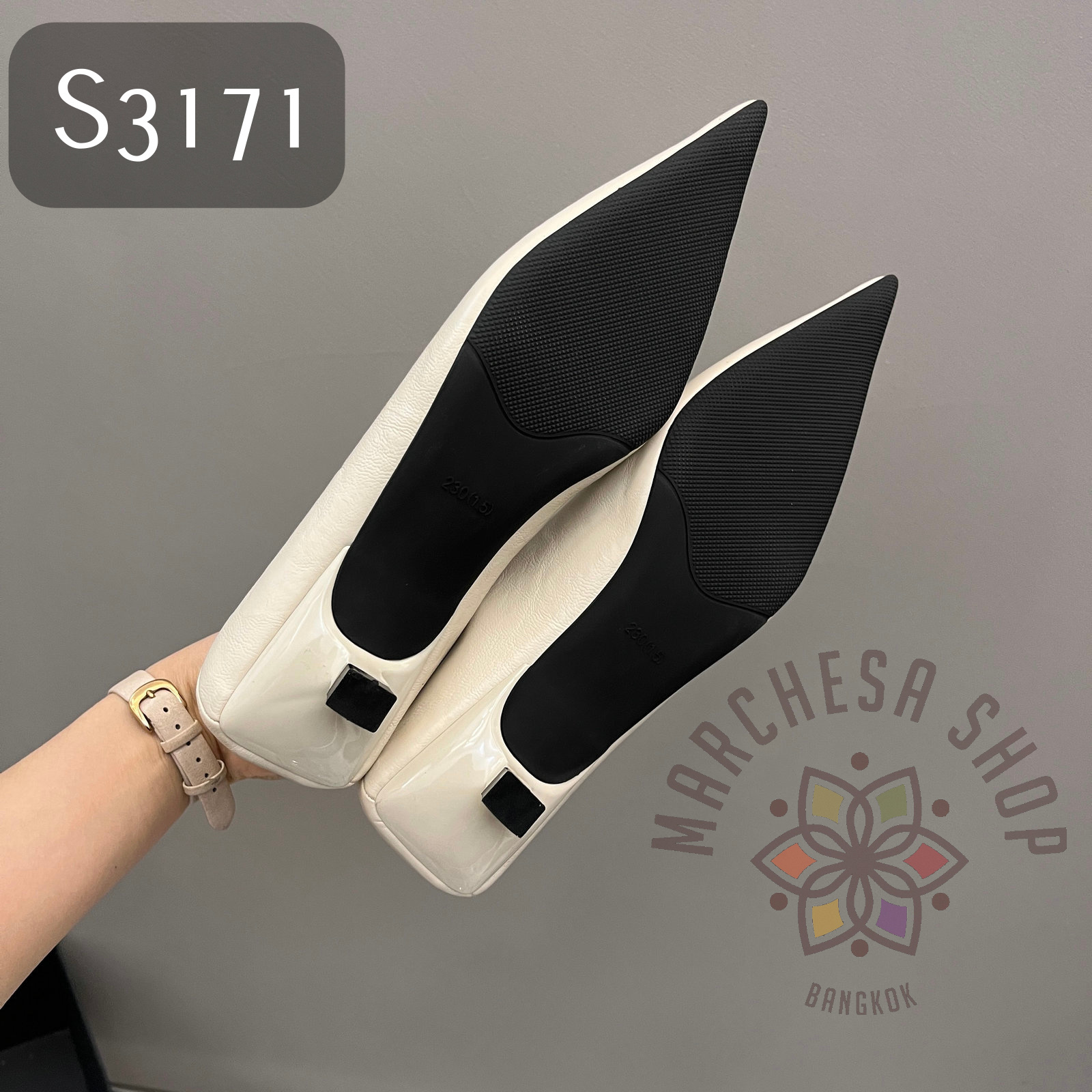 S3171 - 羊軟皮簡約尖頭低踭鞋