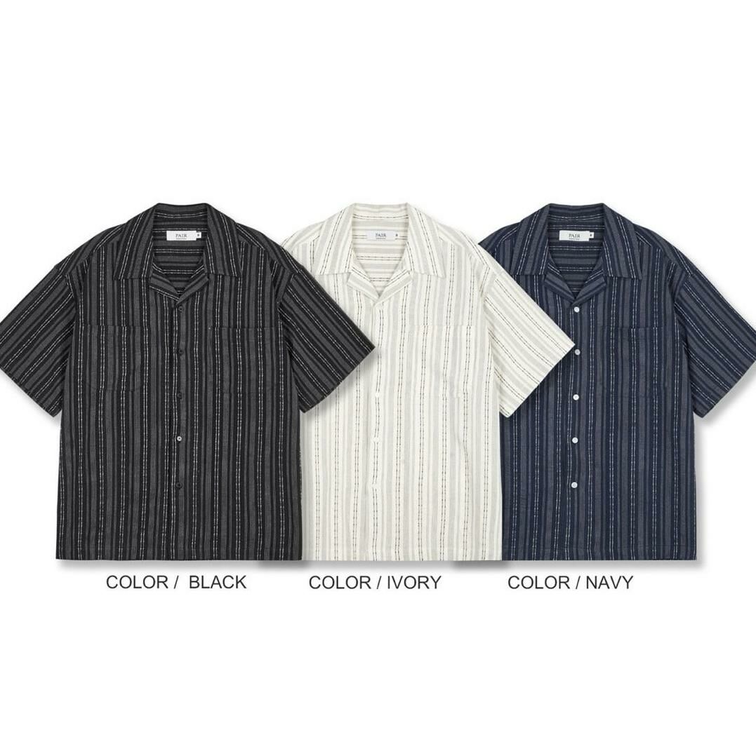 直紋短袖恤衫 PAIR-005S