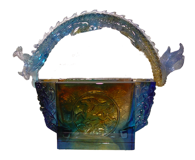 鹿港窯禮品館 琉璃擺飾:龍 縱橫四海 藝術之美