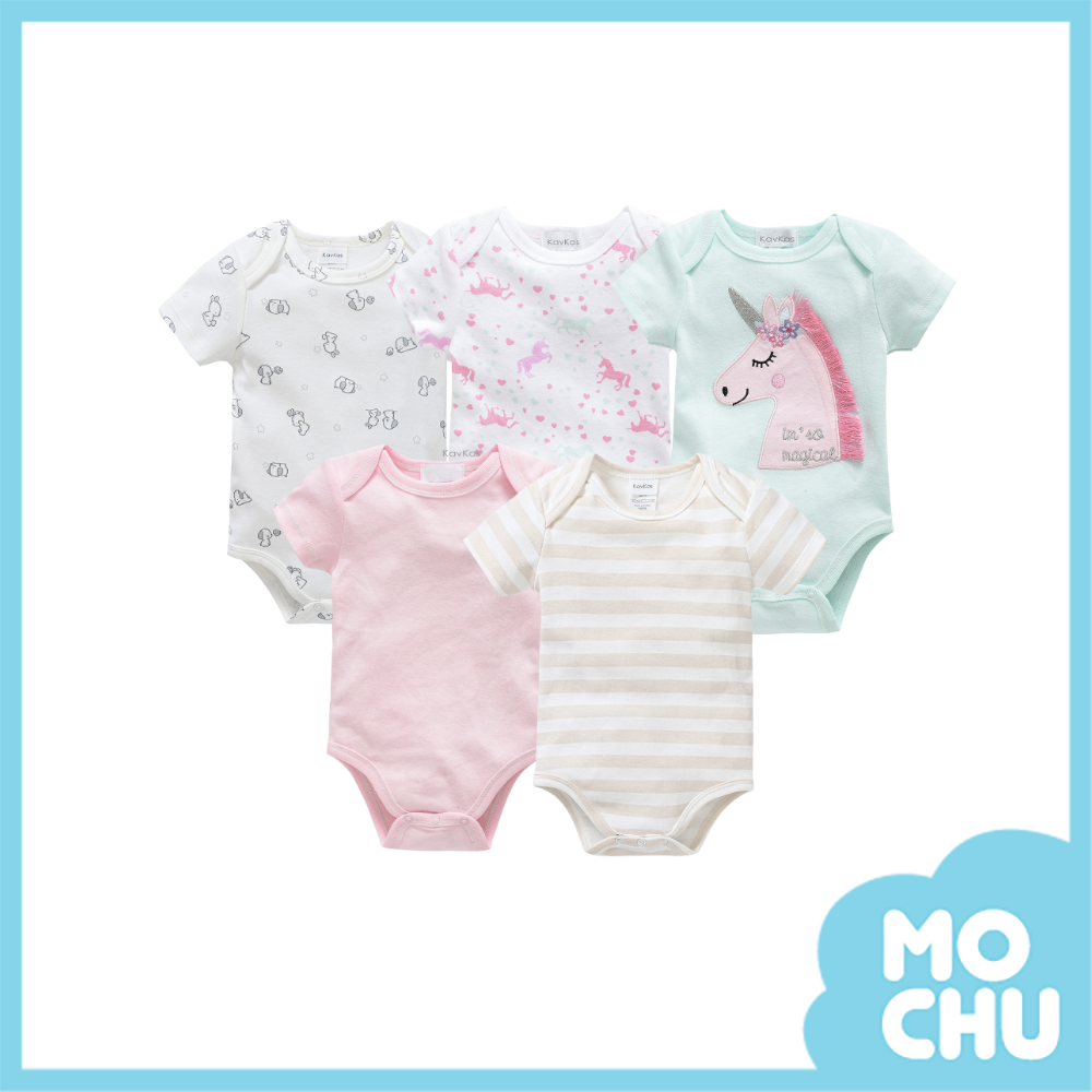 閉眼獨角獸包屁衣五件組