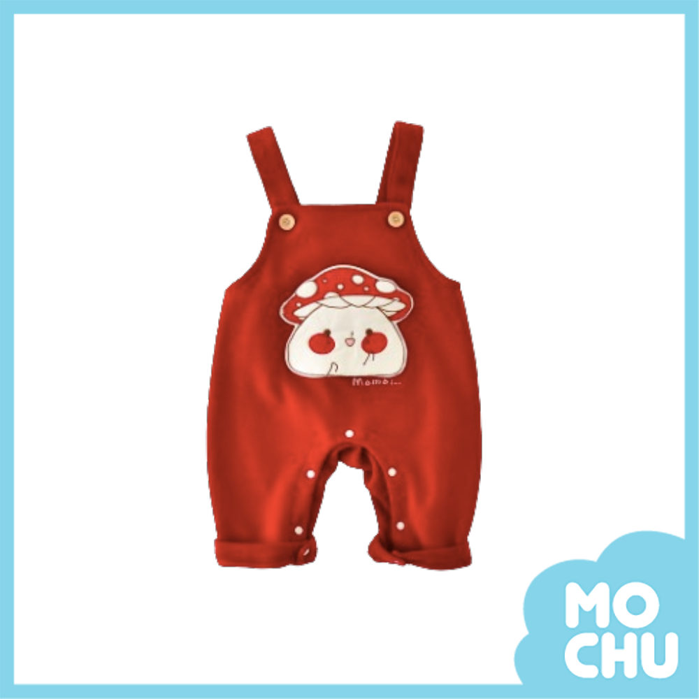 臉紅小蘑菇吊帶長褲