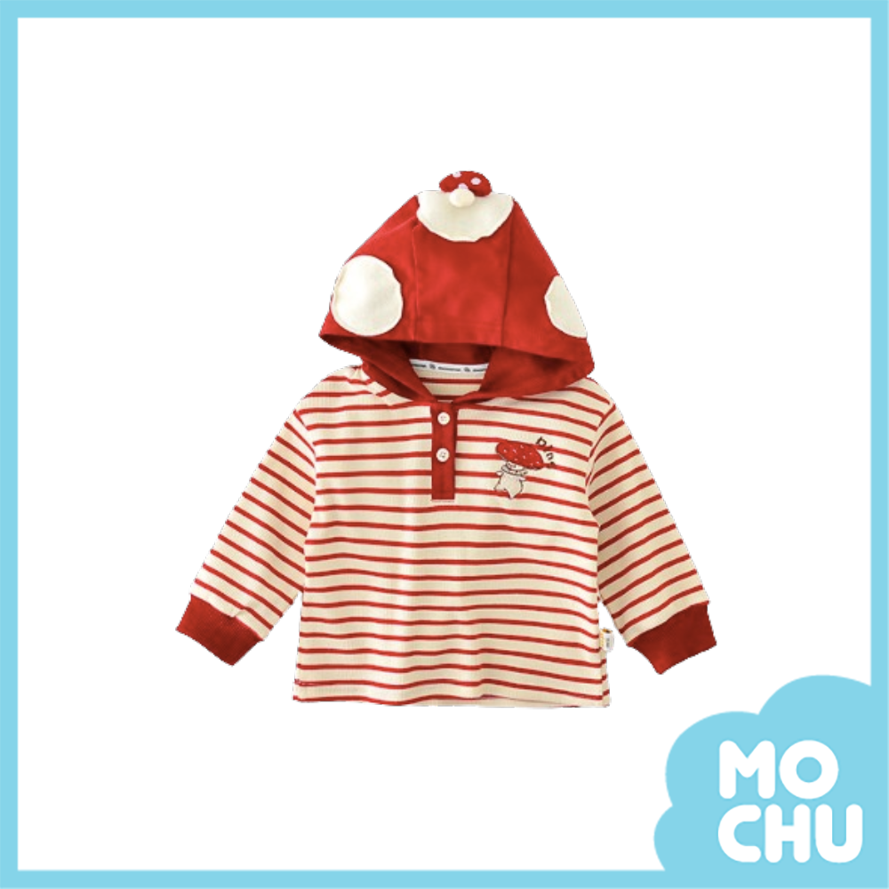 跳舞紅蘑菇連帽長袖上衣