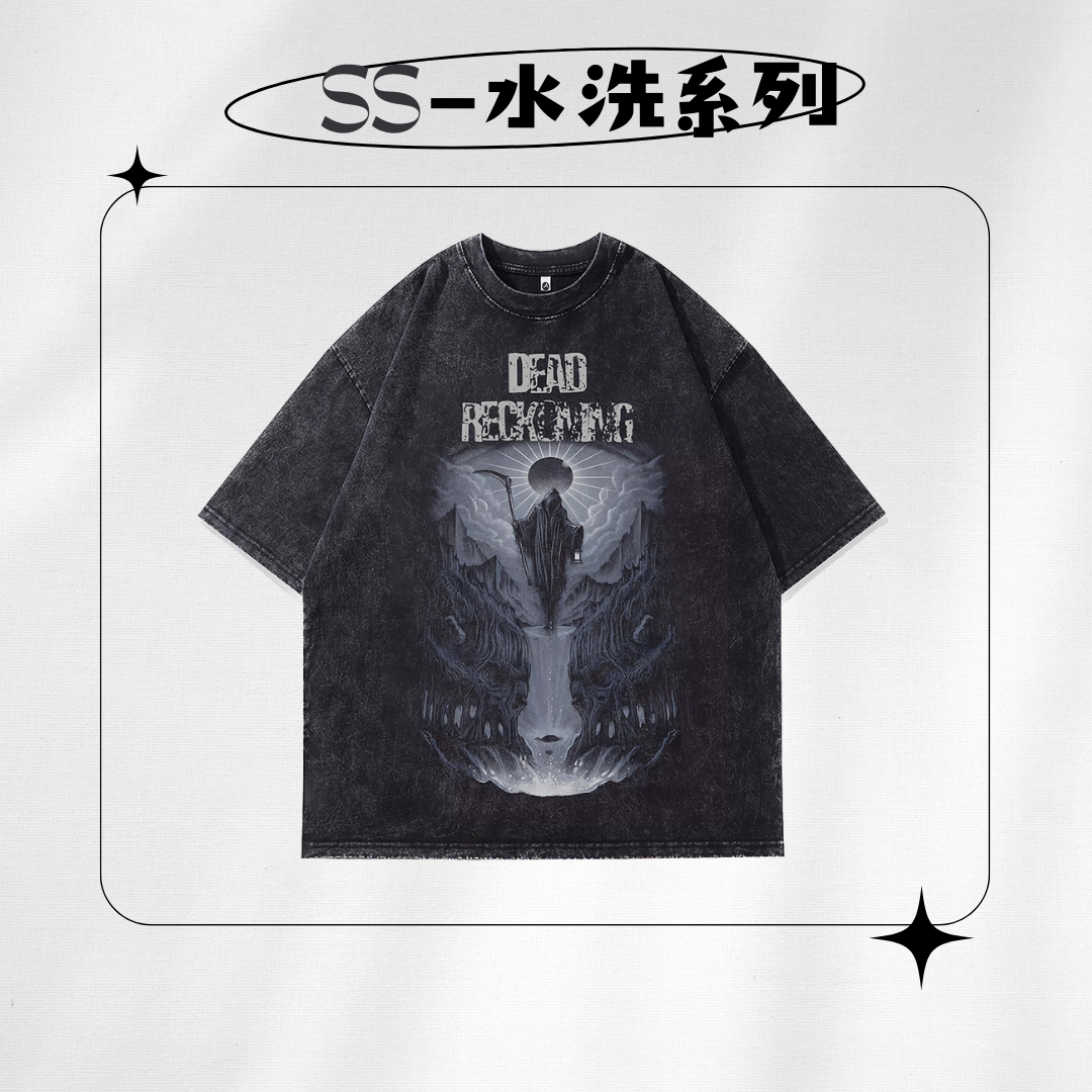 【SS 預購】美式復古系列 死神元素 水洗短袖上衣