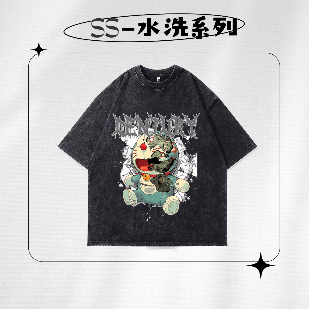 【SS 預購】卡通動漫系列 多拉A夢 科技元素 水洗短袖上衣