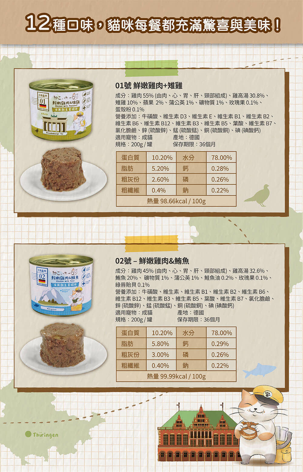 吶一口德國無榖主食貓罐