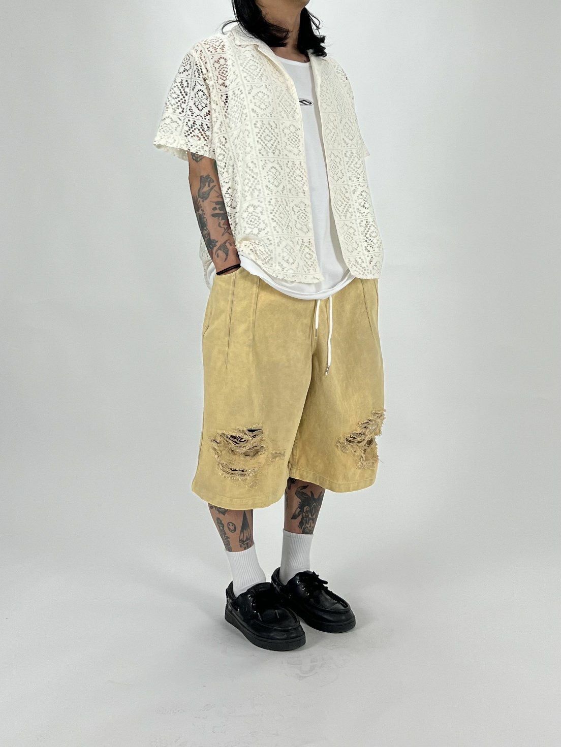 洗水破洞短褲 FLEUR-002P