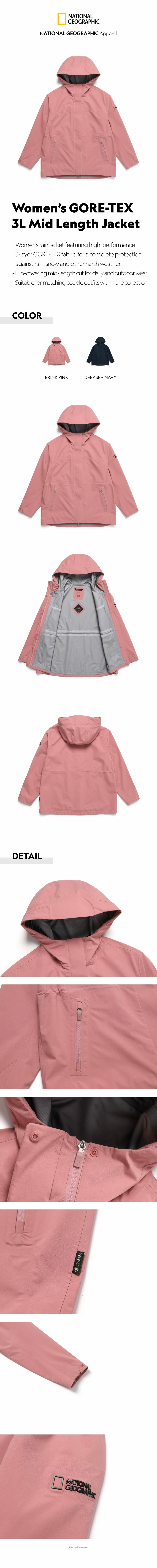 Women's GORE-TEX 3L Mid Length Jacket - BRINK PINK