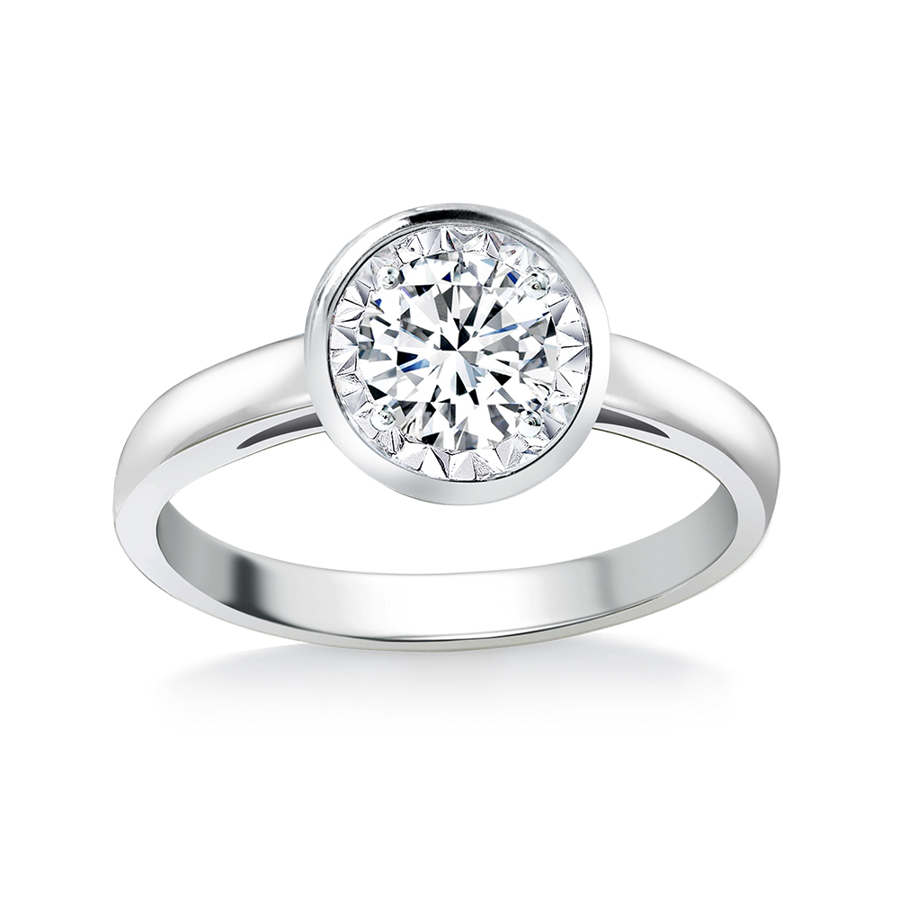 50分18K金經典泡泡鑽石戒指