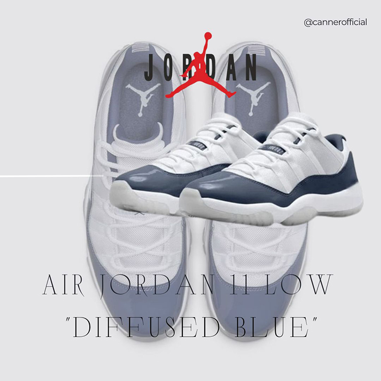 Nike Air Jordan 11 Low 白藍 擴散藍 男女 FV5104-104 GS FV5121-104