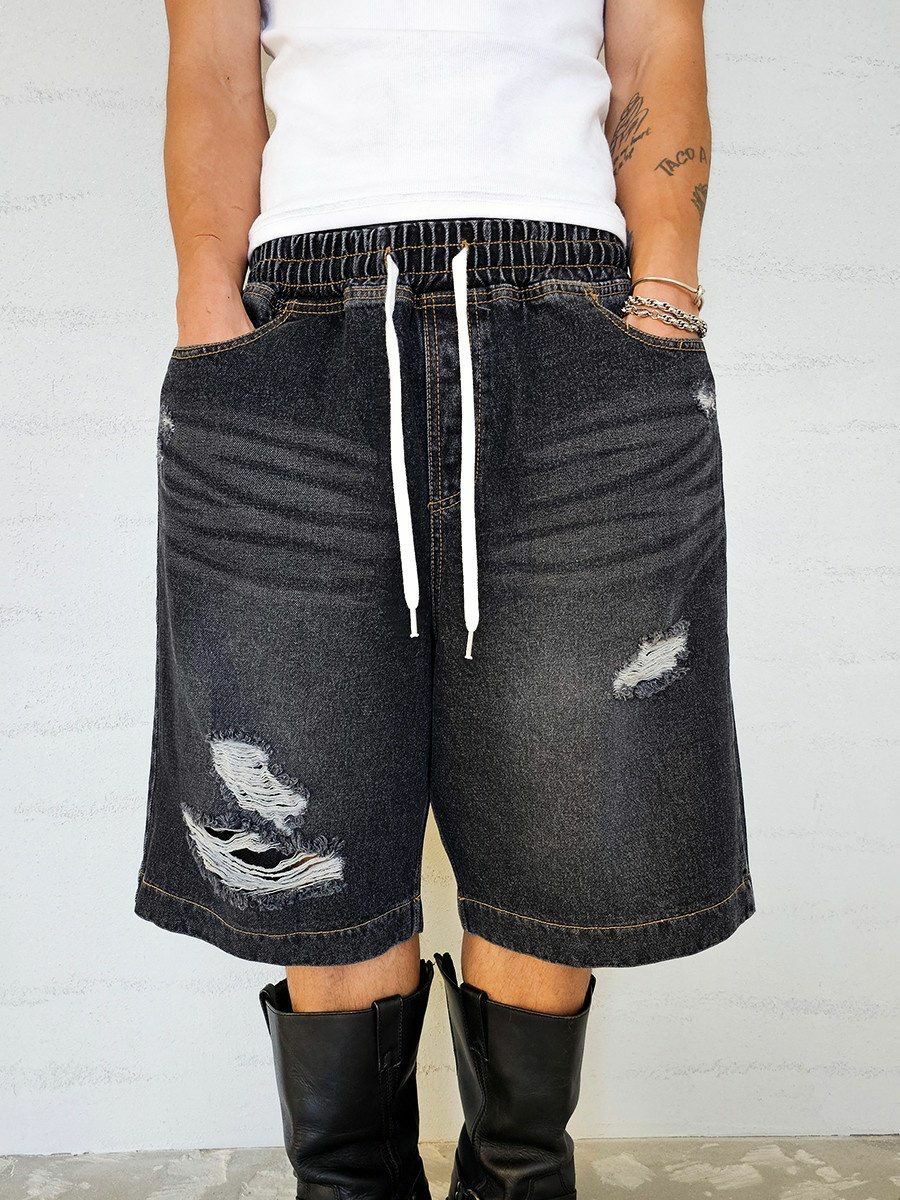 洗水破洞牛仔短褲 VENTIQUE-002P