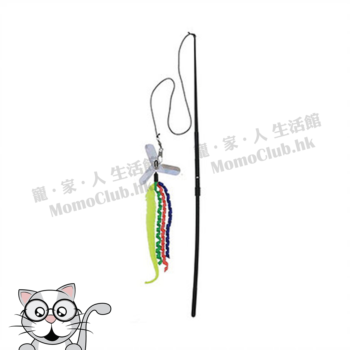 Petio - 高速旋轉逗貓棒(毛絨彩繩) [貓用]