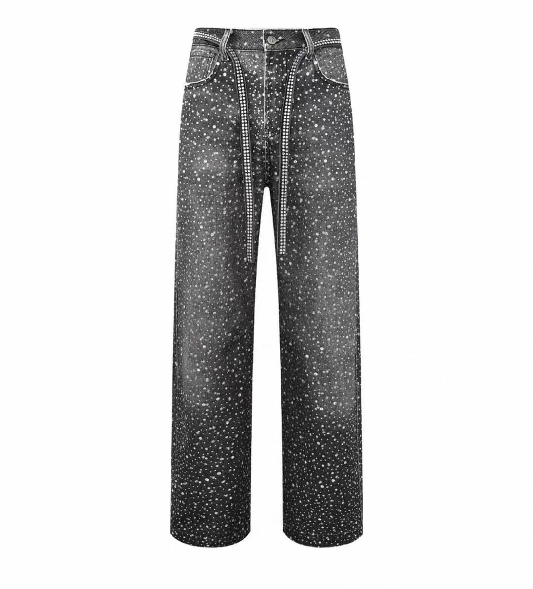 BIRTH OF ROYAL CHILD｜3D Printing Washed 20k Swarovski Diamond Boro Denim (BLK)