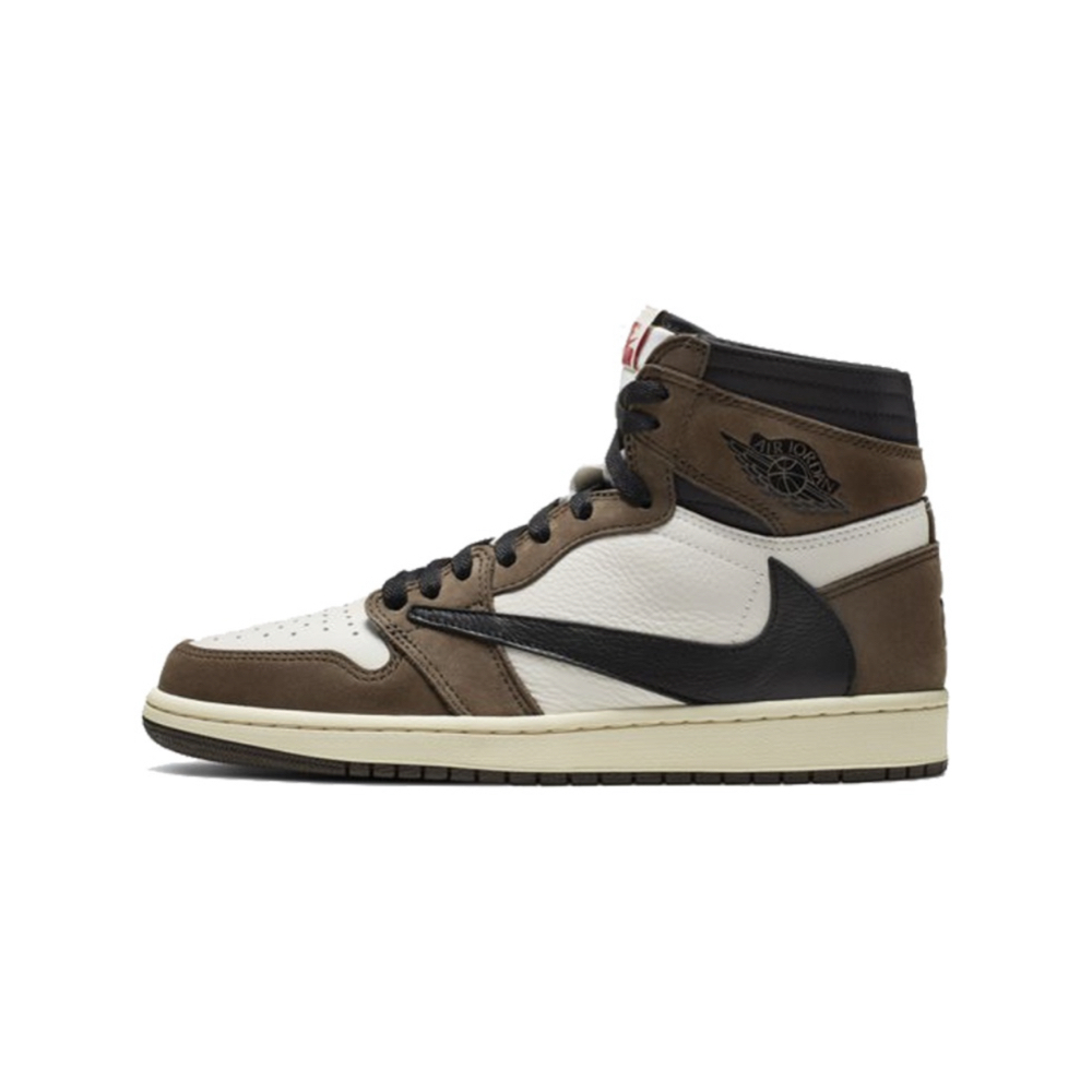Travis Scott x Air Jordan 1 卡其 高筒 倒勾 CD4487-100