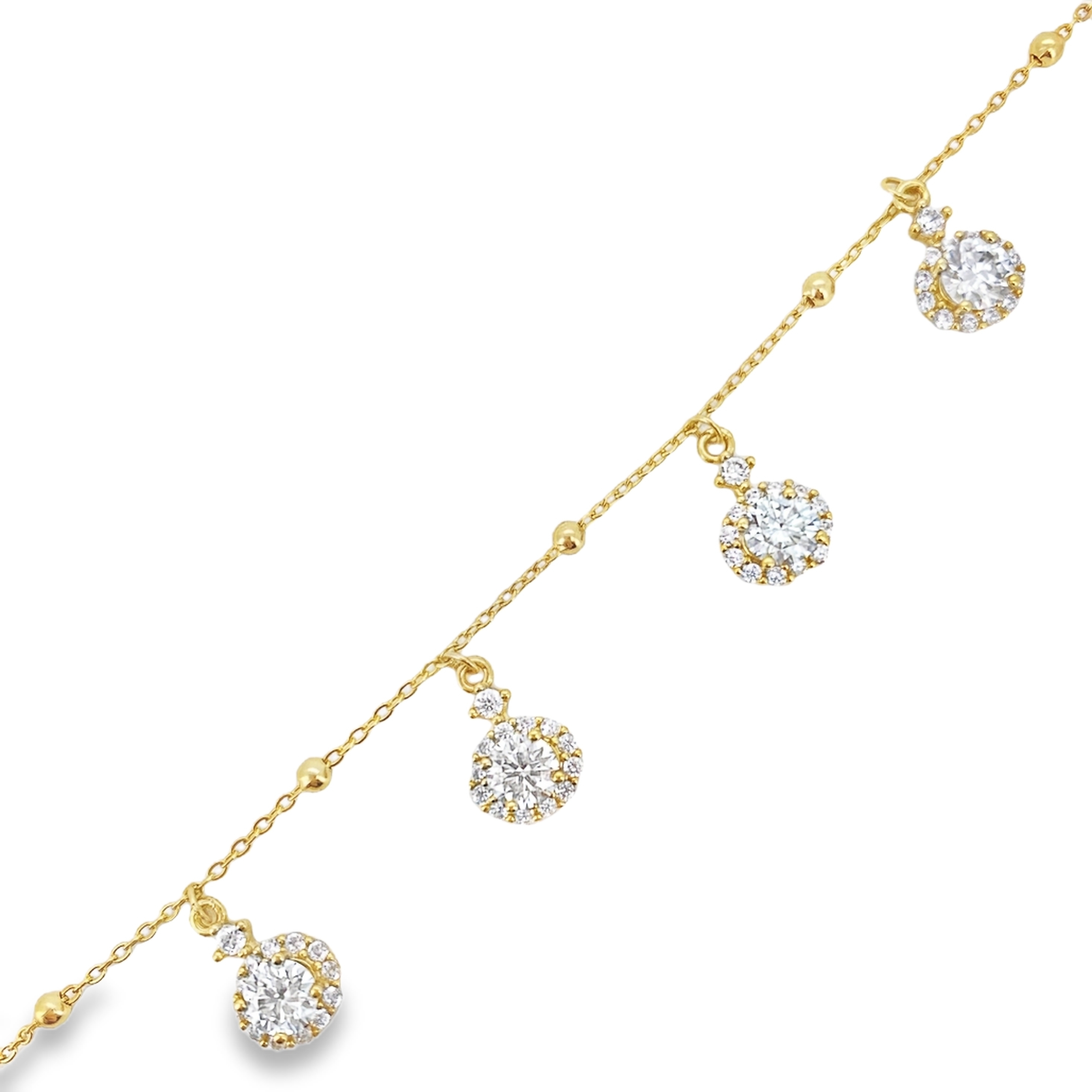 T416莫桑鑽垂墜腳鍊