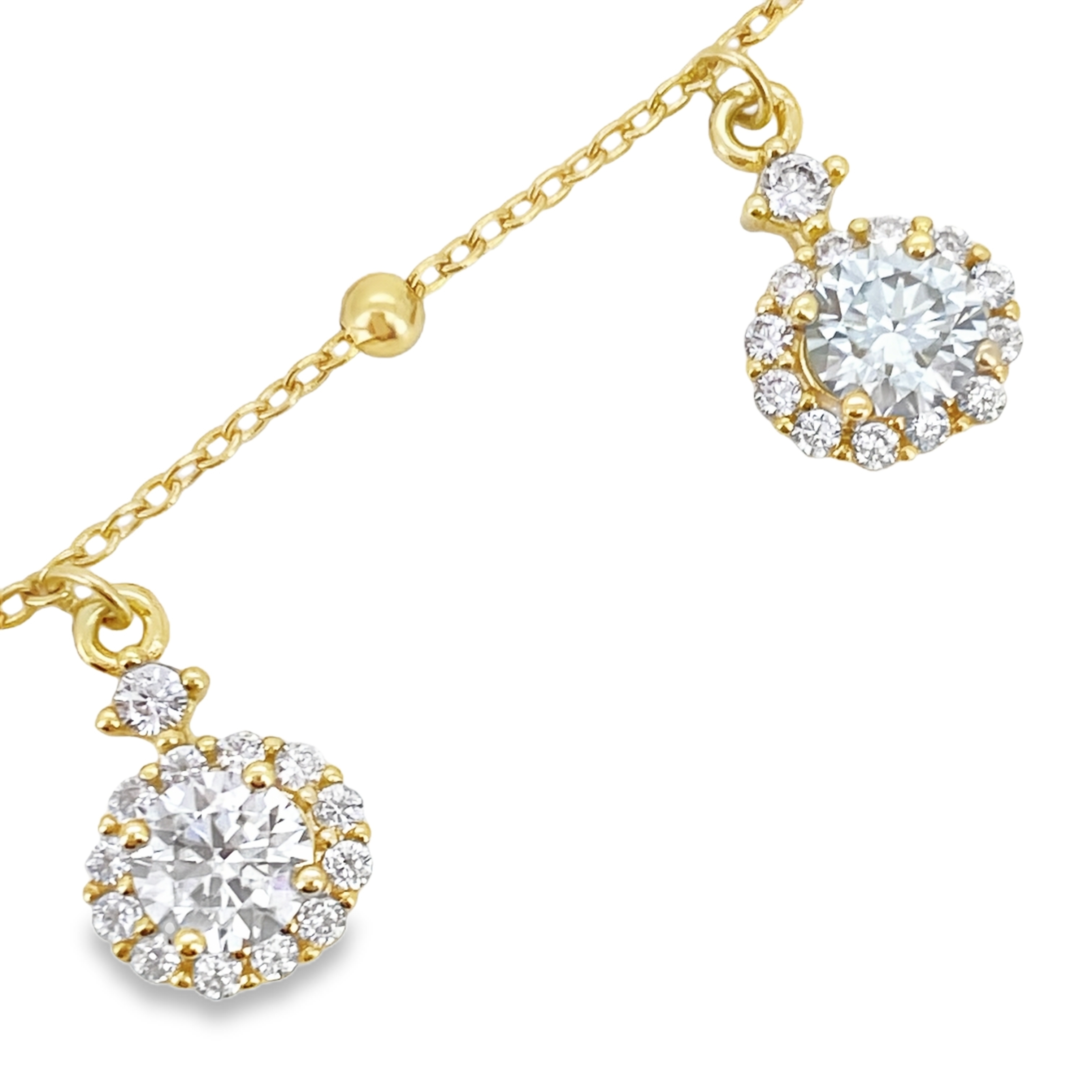 T416莫桑鑽垂墜腳鍊